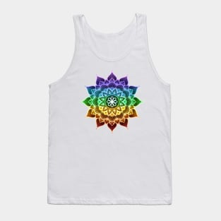 Mandala of Chakras in the 7 colors of the rainbow Tank Top